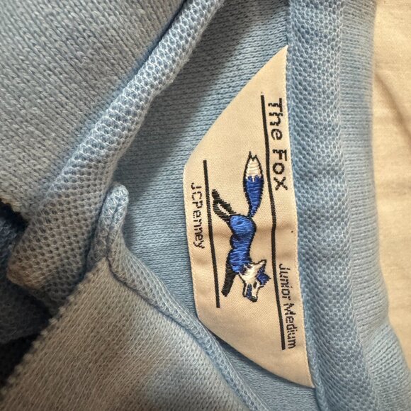 1980s The Fox Light Blue Junior's Shirts | Feels like cotton | Women’s Med - Picture 4 of 4